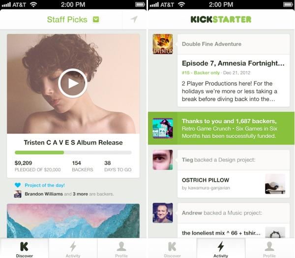 Kickstarter para iOS, una excelente y práctica aplicación.