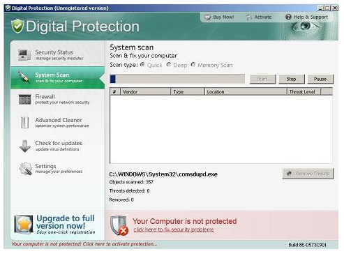 digital protection fake antivirus