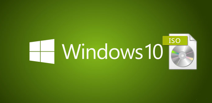 ISO de Windows 10 en verde