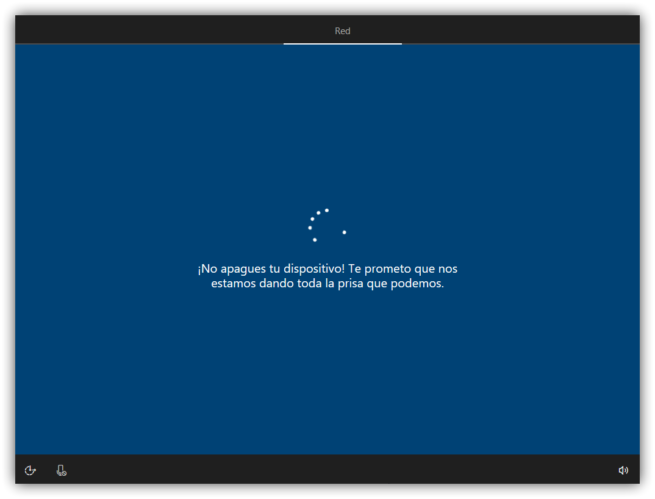 Configurando red y descargando actualizaciones Windows 10 Creators Update 4