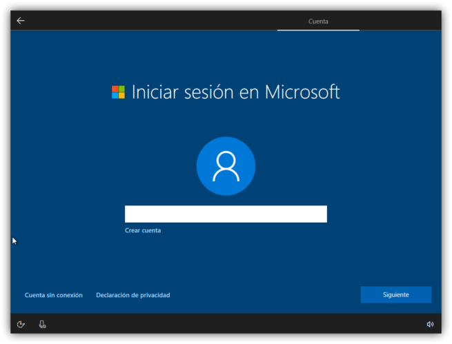 Cuenta Microsoft para Windows 10 Creators Update