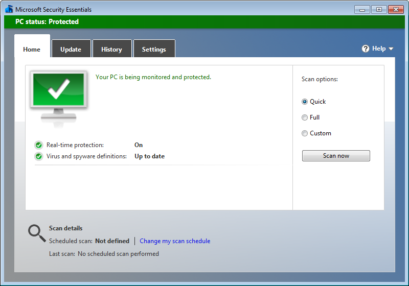 Microsoft Security Essentials 4.10
