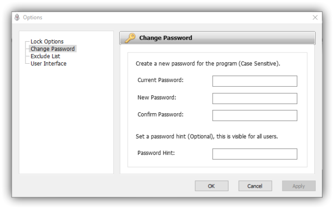 Opciones IObit Protected Folder 2
