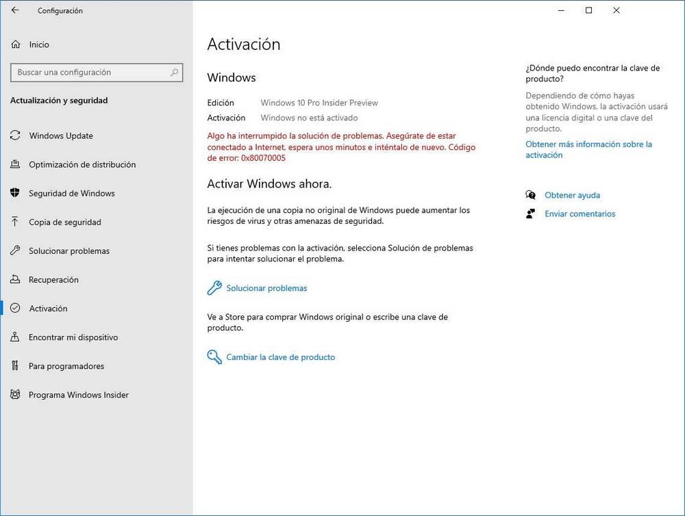 Solucionar problemas activar Windows 10 - 1