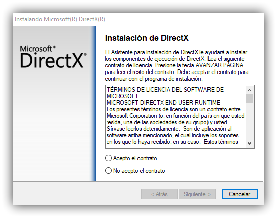 Instalar DirectX