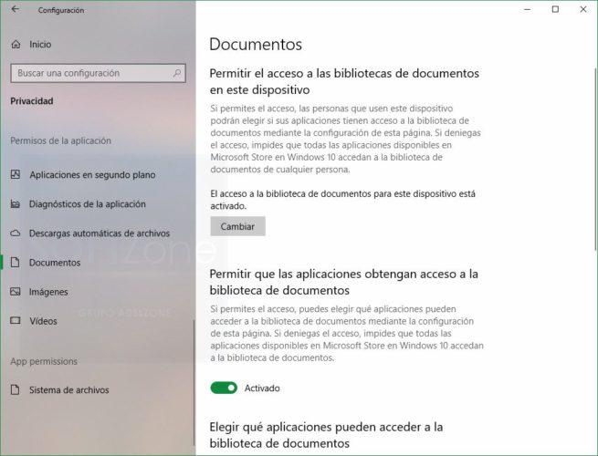 Privacidad Documentos Fotos Videos Windows 10 Spring Creators Update -002