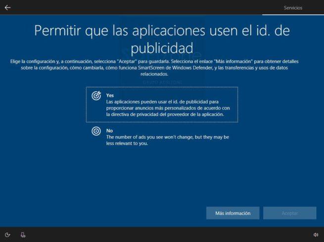 Asistente de configuración inicial Windows 10 Spring Creators Update