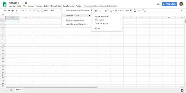 Complemento Google Analytic Excel de Google