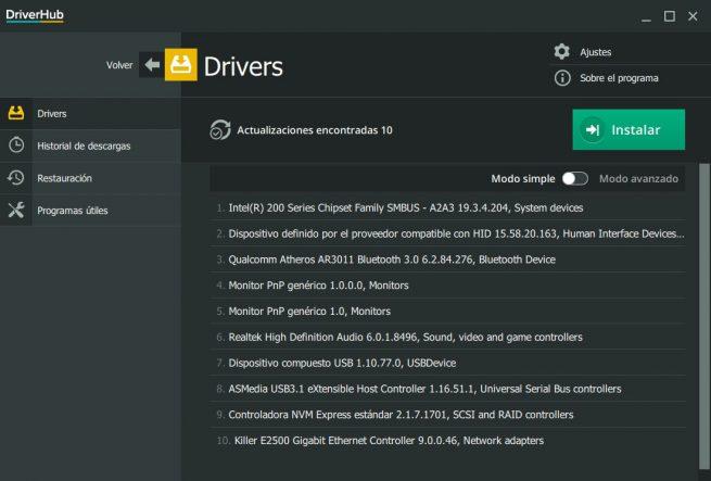 DriverHub - Actualizar drivers