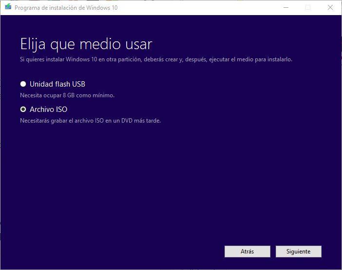Windows 10 October 2018 Update - Crear ISO - ISO o USB
