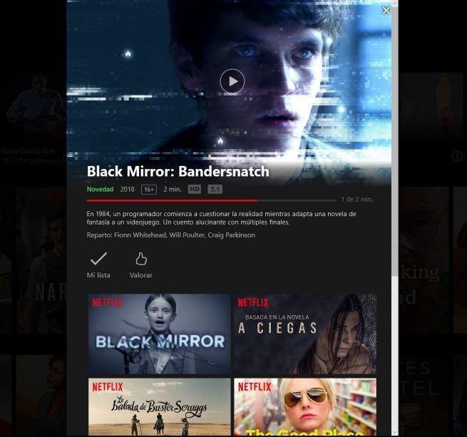 App Netflix Windows 10 no compatible contenido interactivo