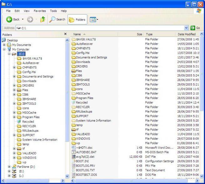 Explorador Archivos Windows XP