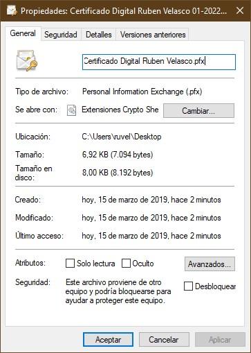 Certificado Digital Windows