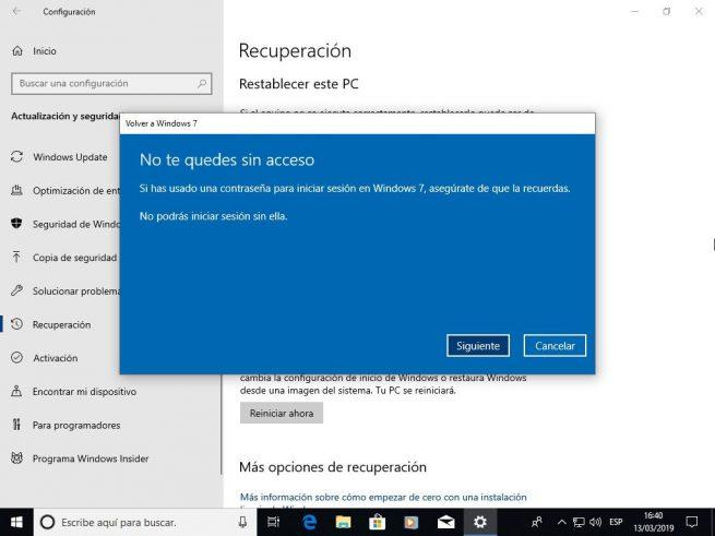 Volver de Windows 7 a Windows 10 - Manual 5