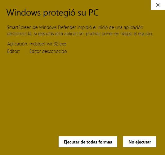 Windows SmartScreen - app bloqueada 2