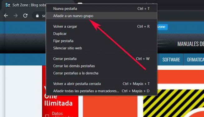 Pestañas Chrome