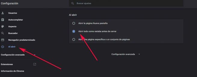 Pestañas Chrome