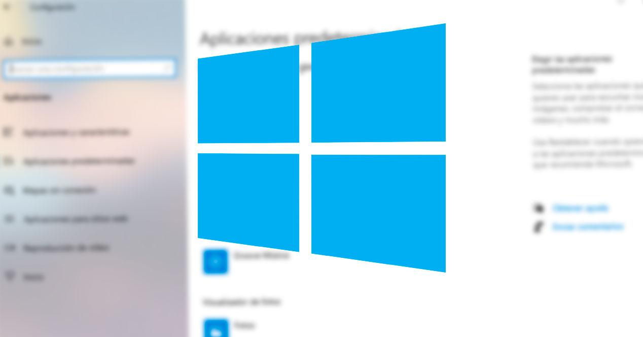 Aplicaciones por defecto Windows 10