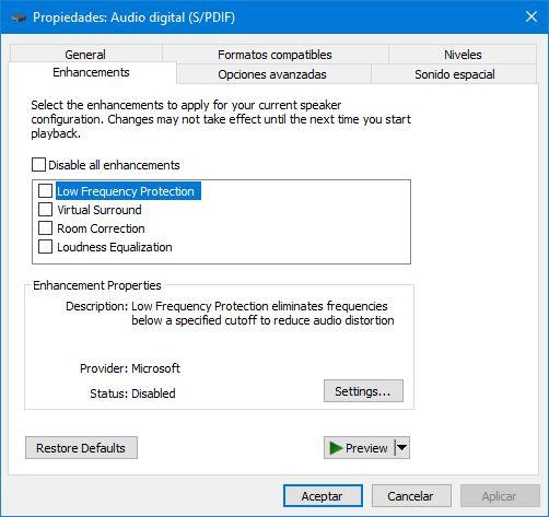 Configurar el sonido en Windows 10 - 12