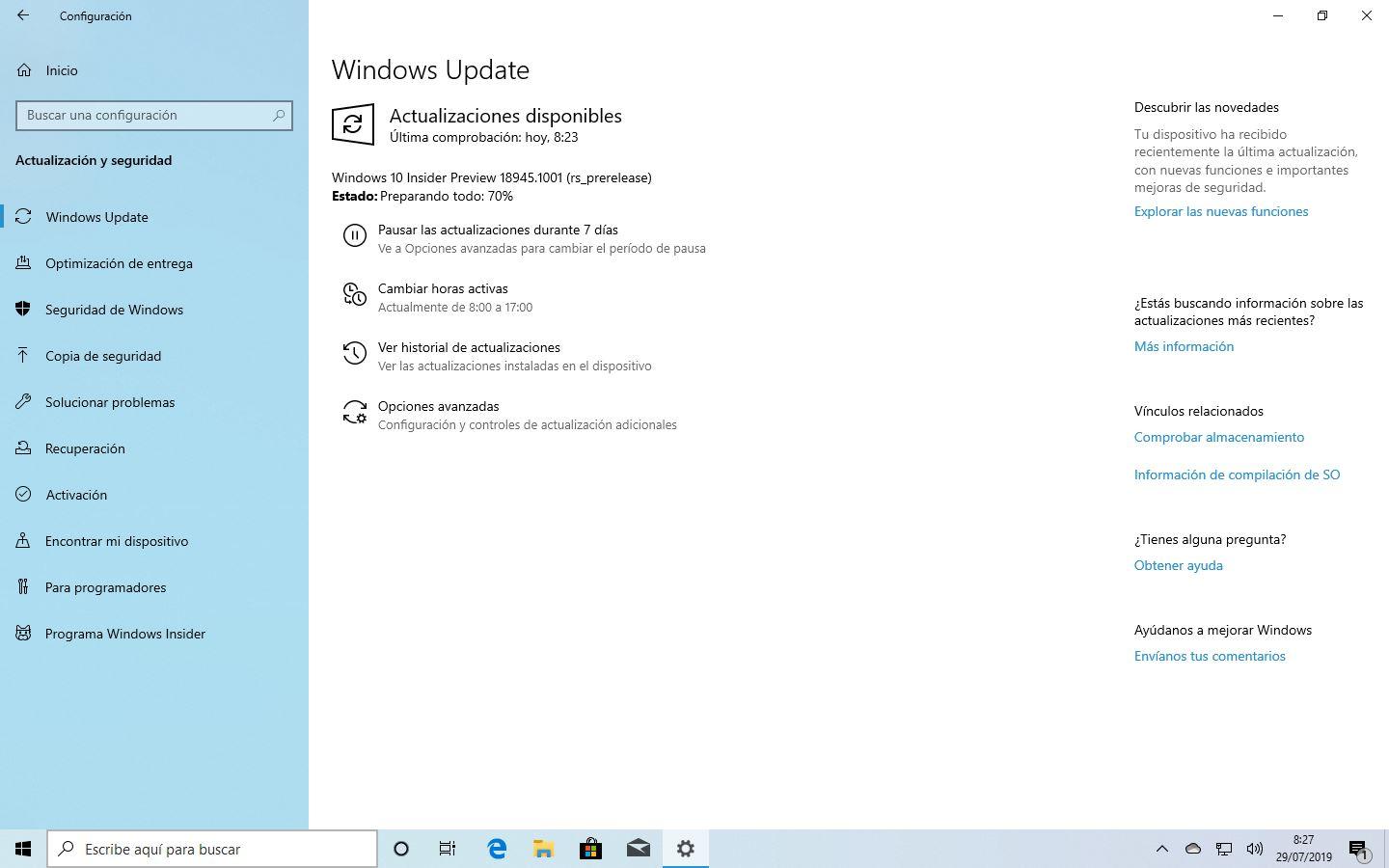 Descargar Windows 10 20H1 build 18945