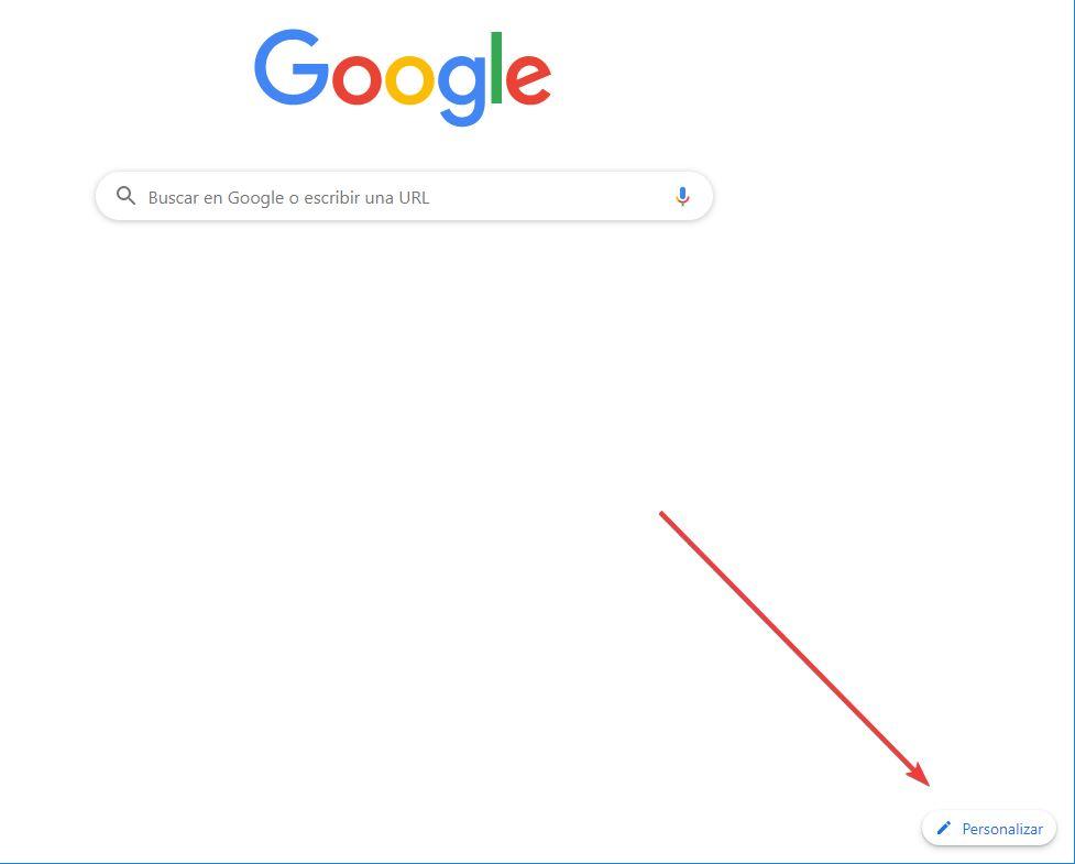 Personalizar nueva pestaña de Google Chrome