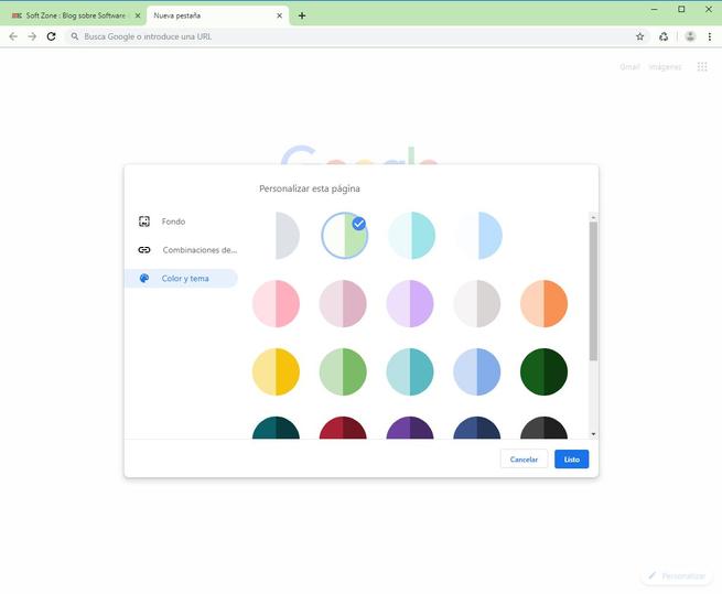 Temas y colores para nueva pestaña de Google Chrome - 1