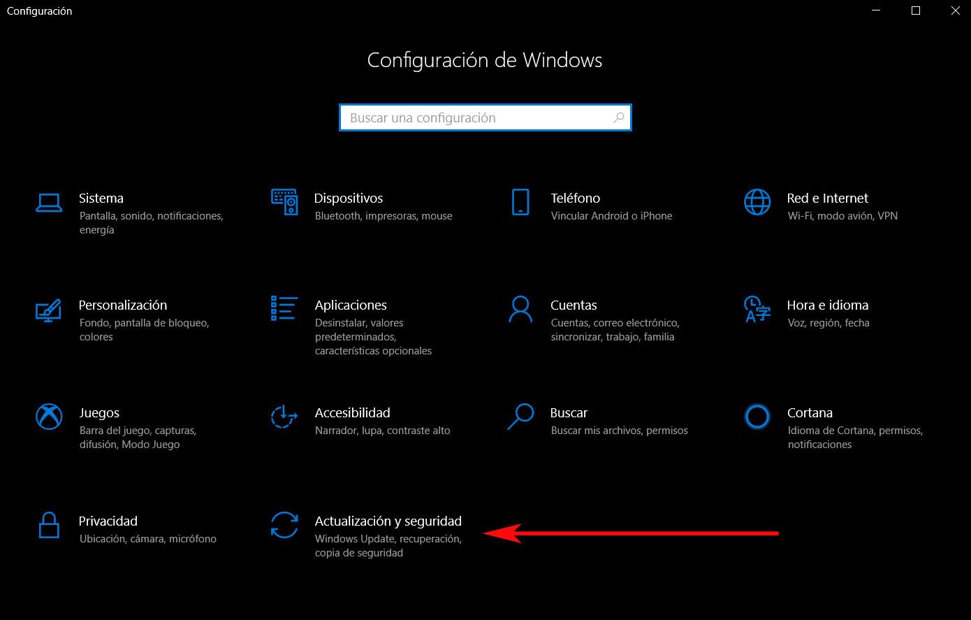 Copia de seguridad Windows 10