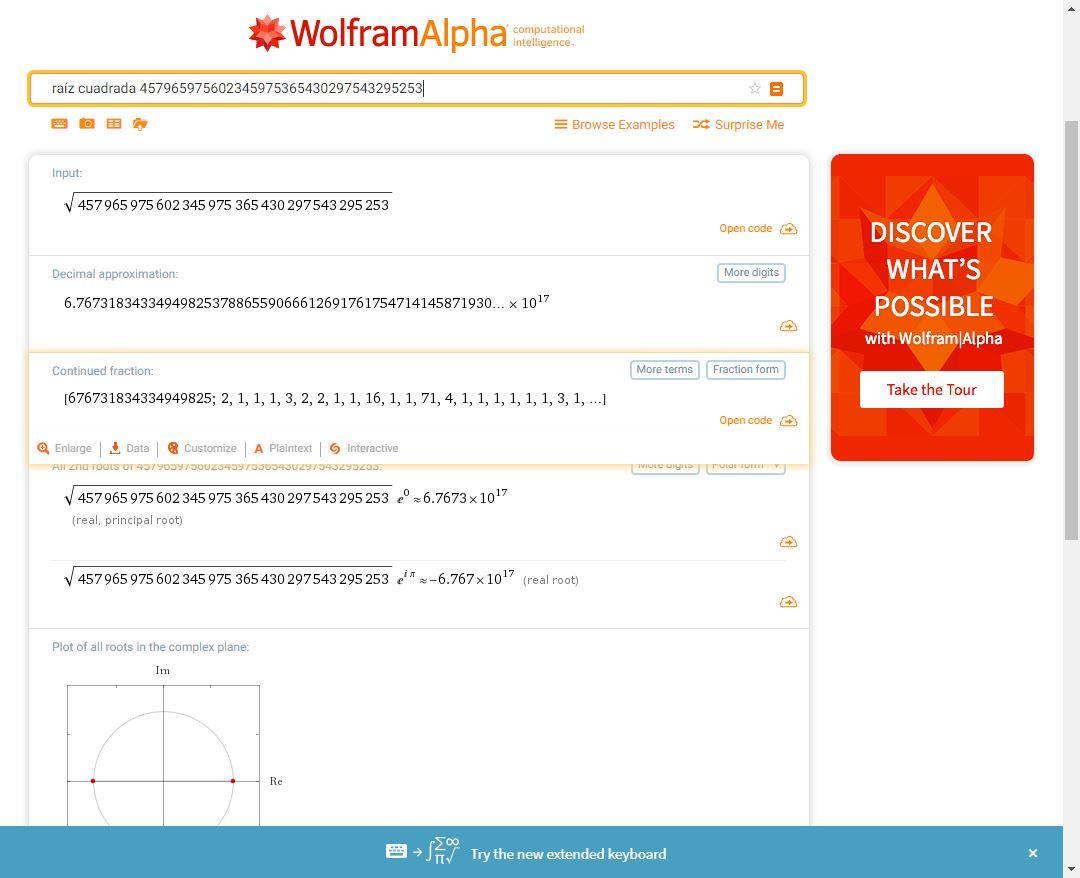 Matemáticas WolframAlpha