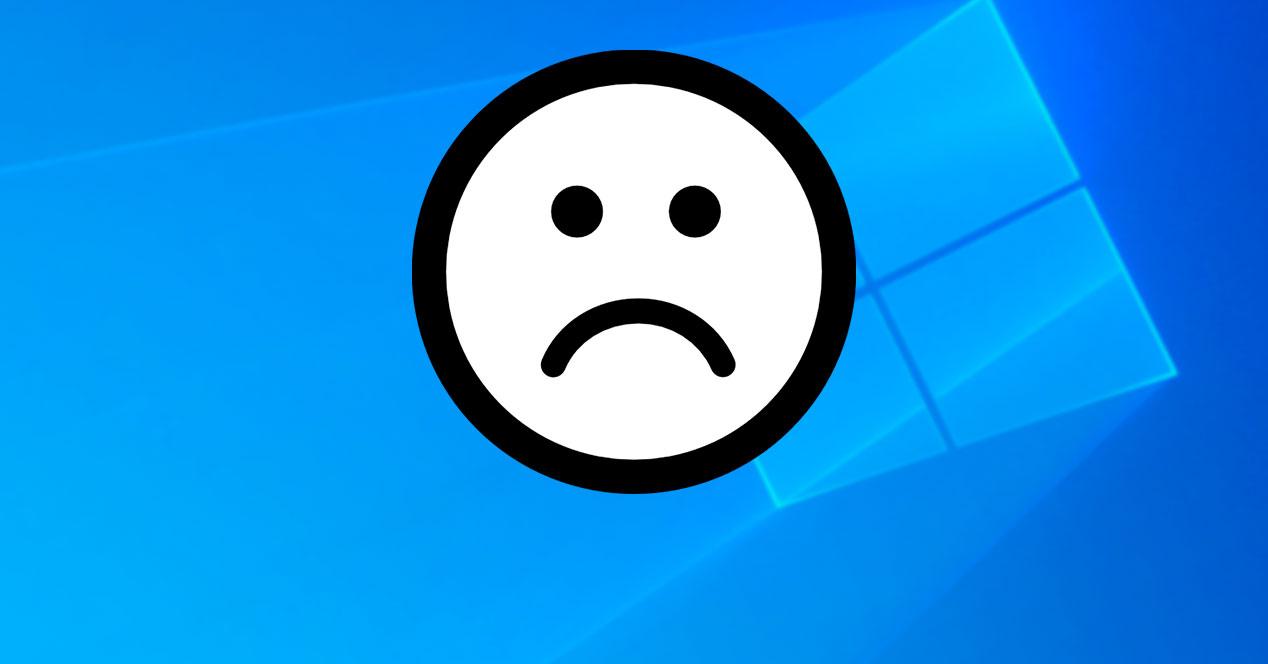 Error Windows 10 Triste