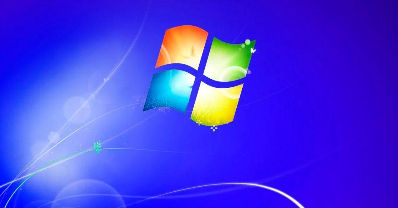 Logo Windows 7 con fondo