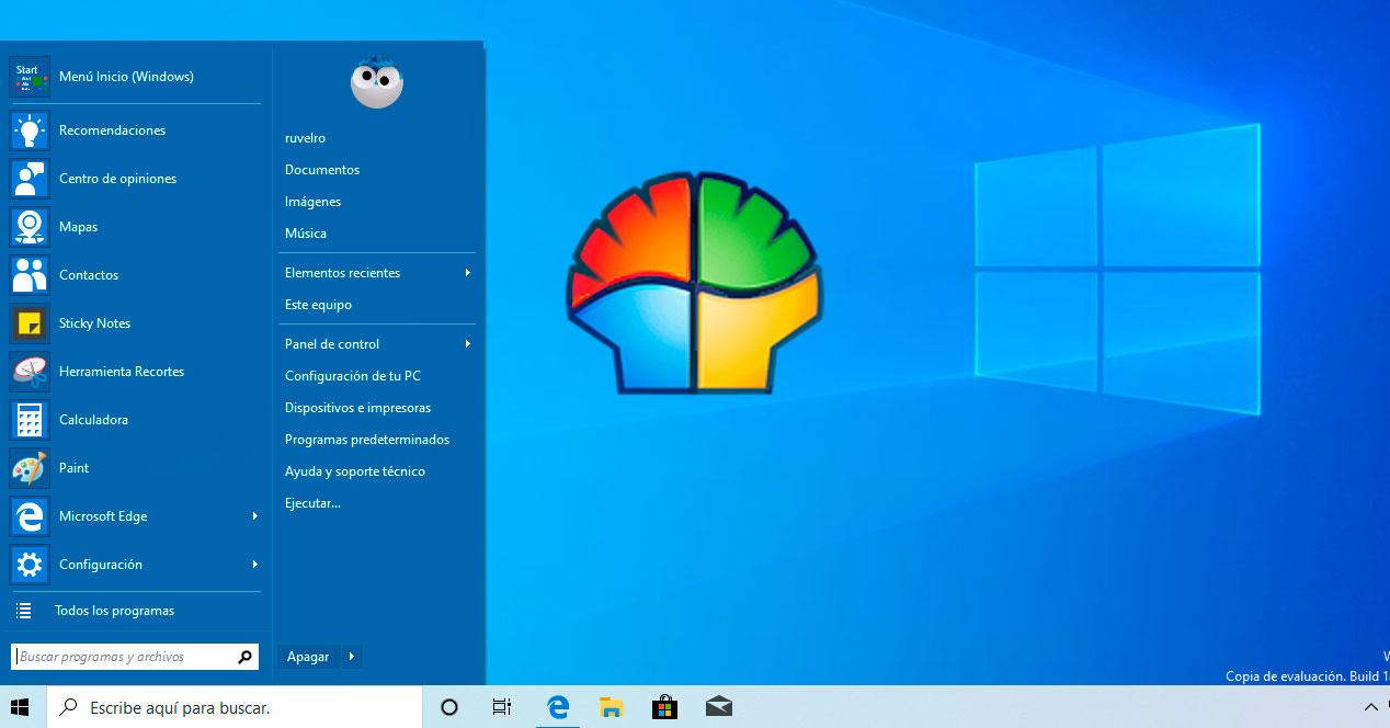 Open Shell menú inicio clásico Windows 10