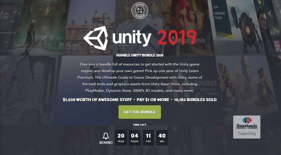 Unity 2019 Humble Bundle