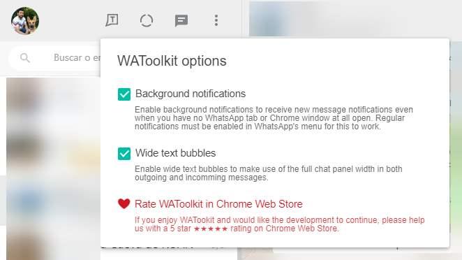 WAToolkit - Opciones