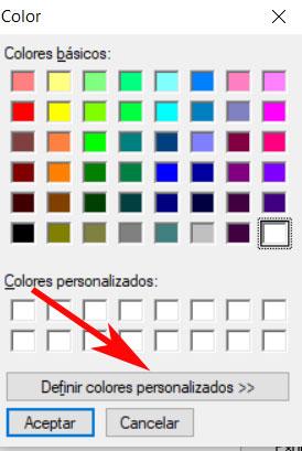 Cambio color textos Windows 10