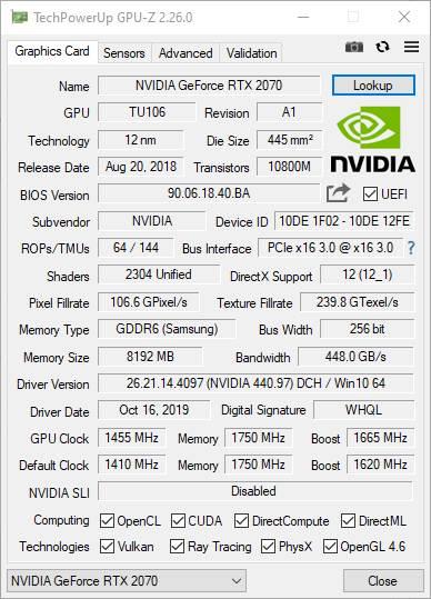 GPU-Z - Información sobre GPU - 1