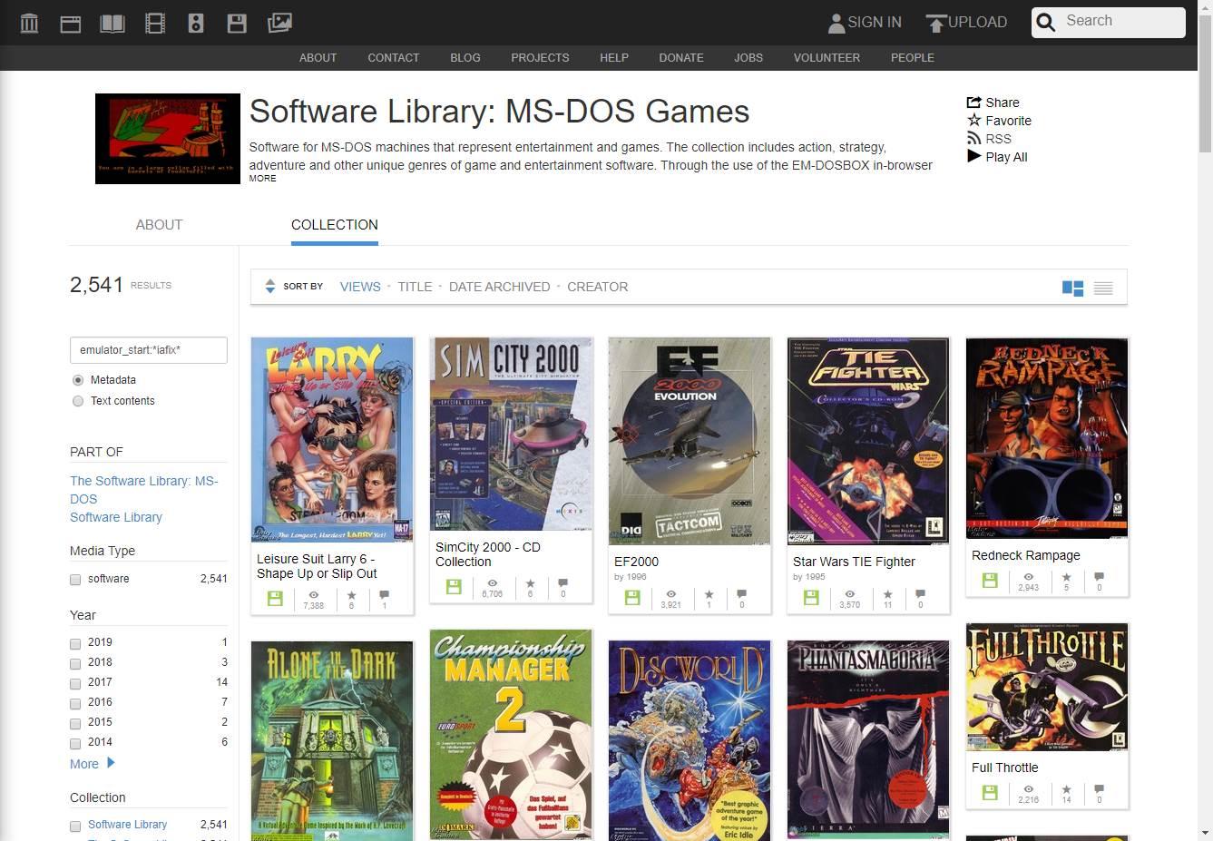 Library MS-DOS Games