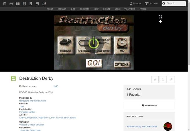 MS-DOS Games - Destruction Derby
