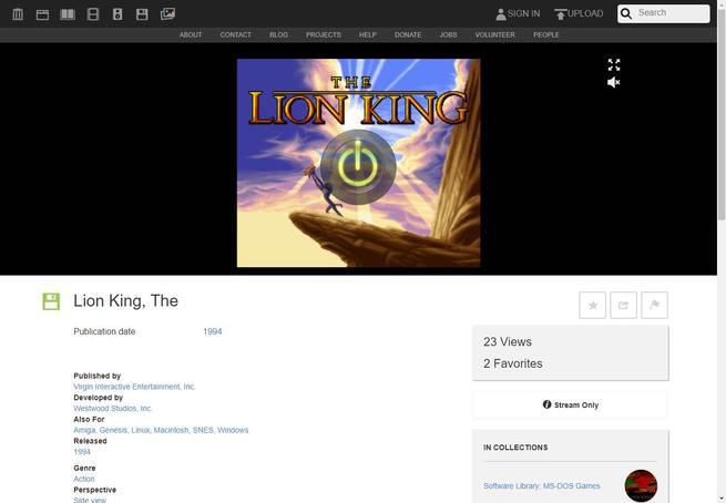 MS-DOS Games - Lion King