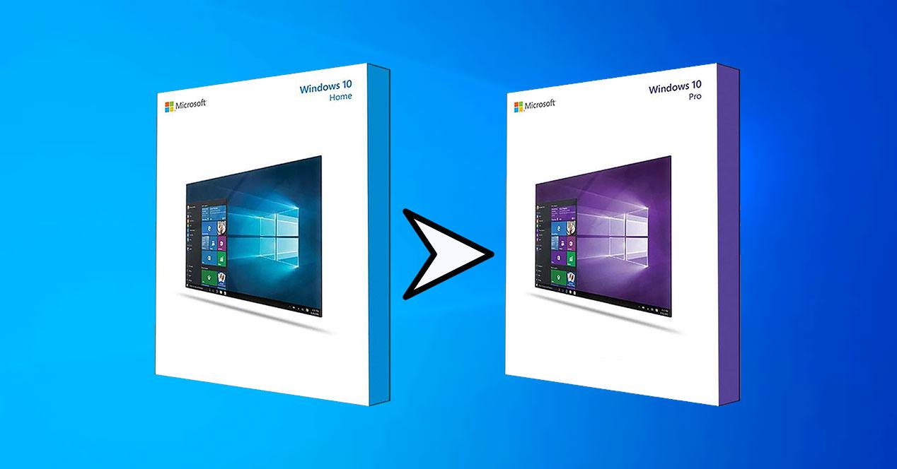 Pasar Windows 10 Home a Pro