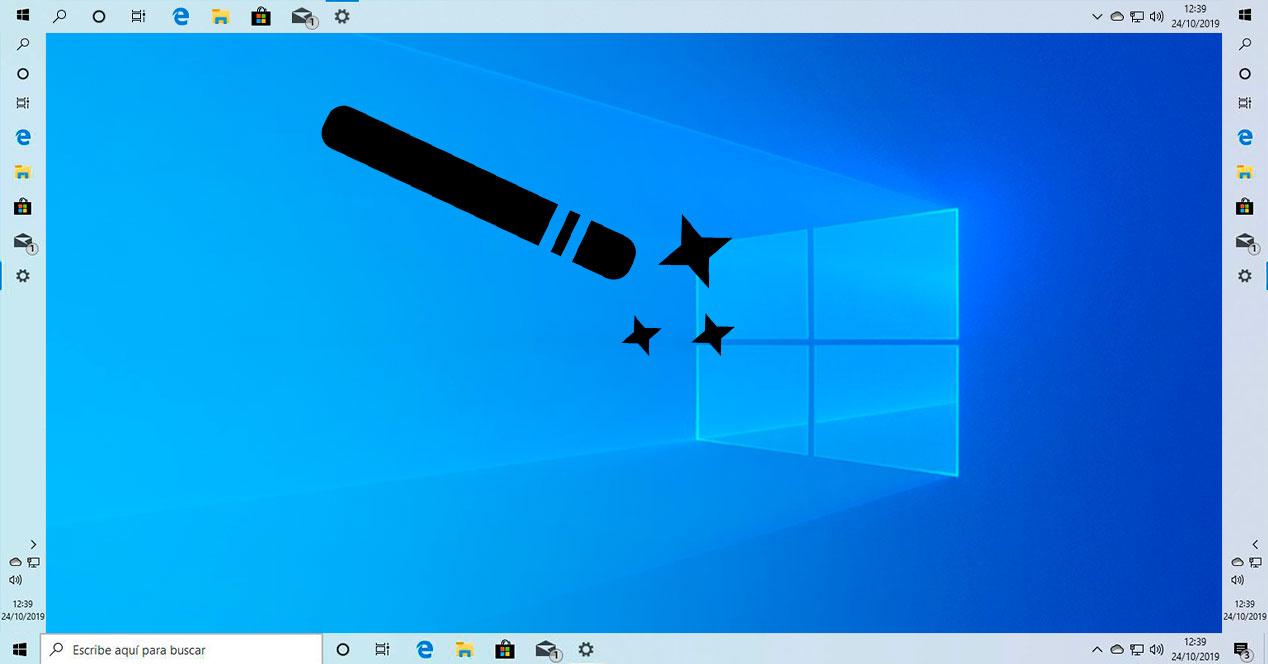 Cómo cambiar de lado la barra de tareas de Windows 10