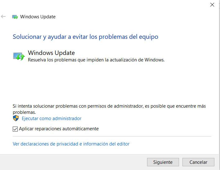Solucionador Windows Update
