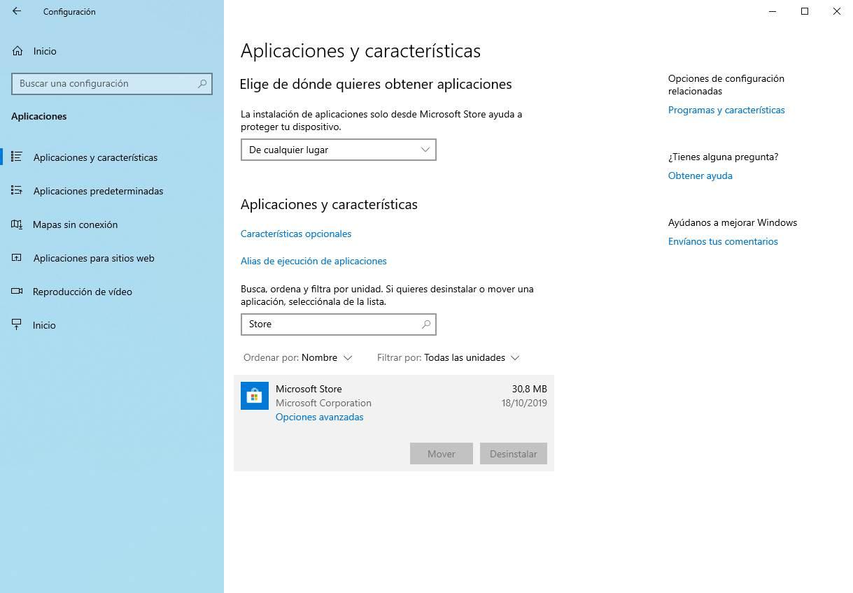 Aplicaciones - Tienda de Windows 10
