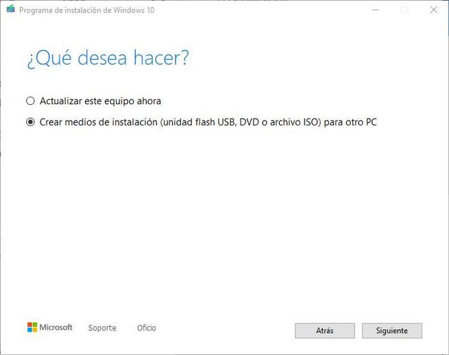 Asistente para actualizar o descargar ISO de Windows 10 - 1