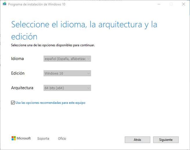 Asistente para actualizar o descargar ISO de Windows 10 - 2