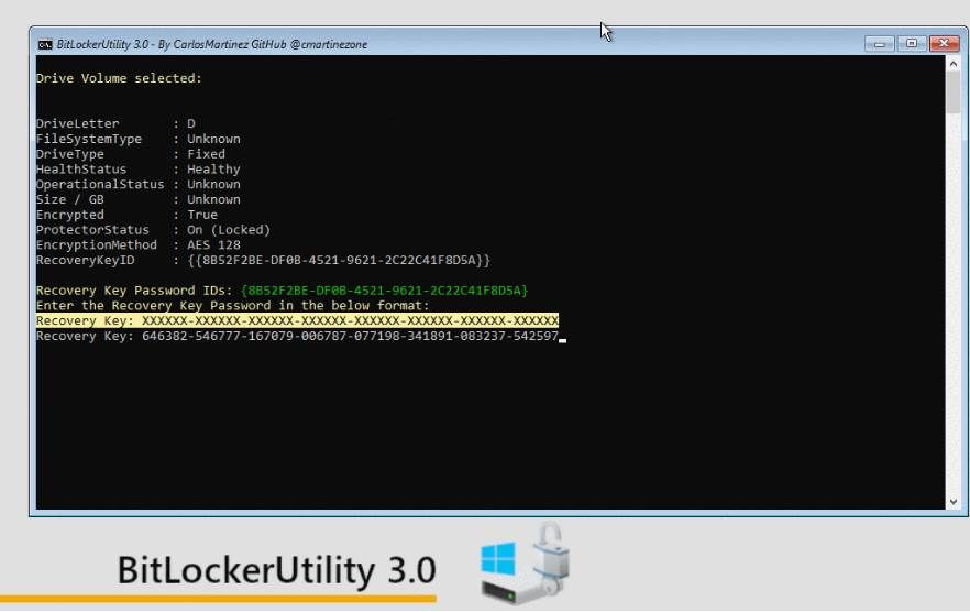 BitLockerUtility - software de emergencia para recuperar discos cifrados