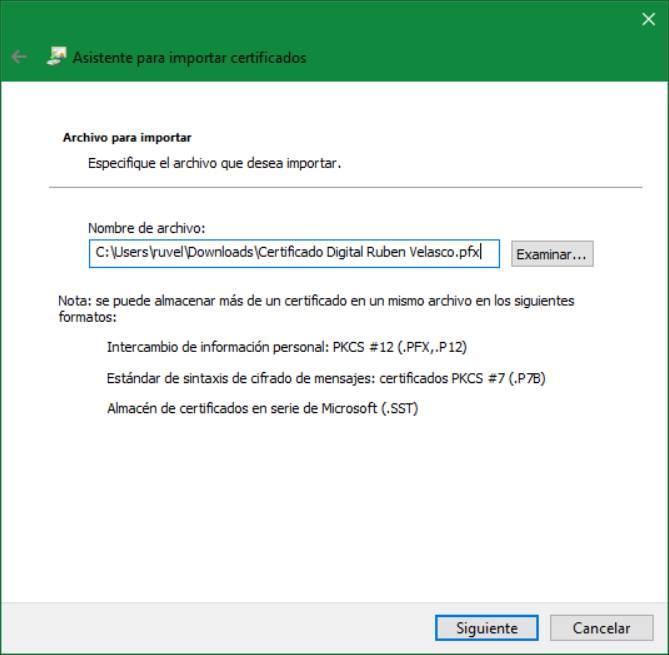 Instalar certificado en Windows 10 - 2