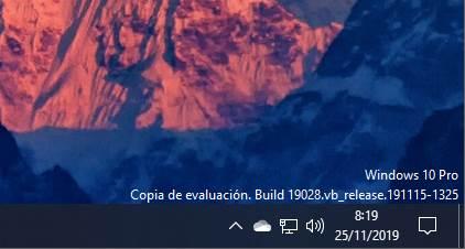 Marca de agua Windows 10 Insider