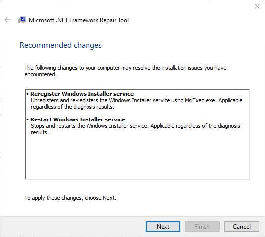 NET Framework Repair Tool - 2