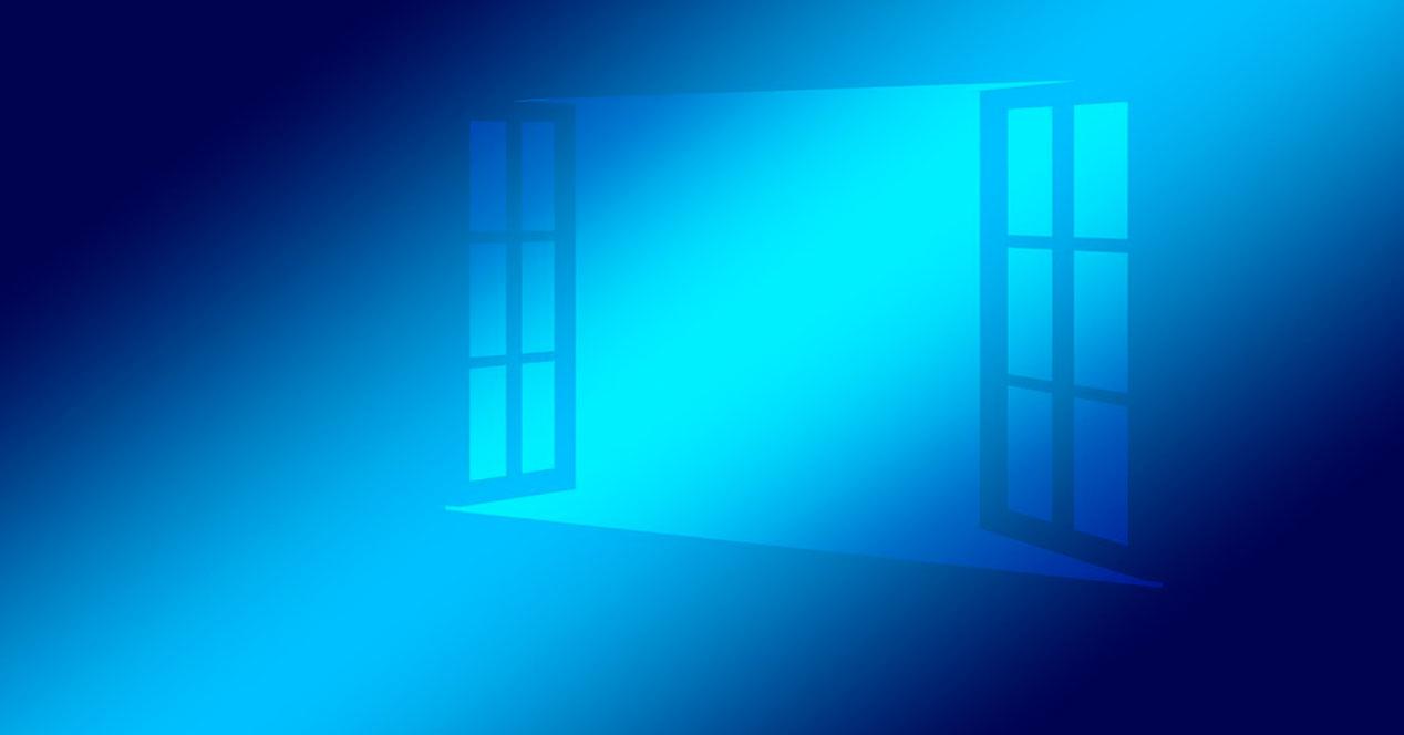 Ventana fondo azul Windows