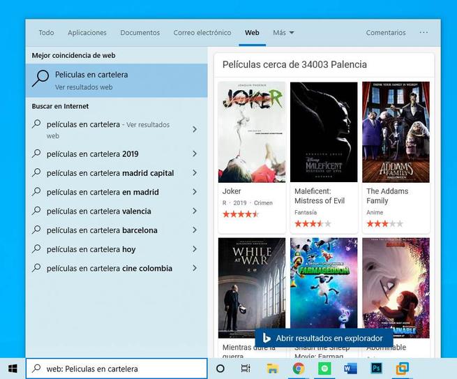 Windows 10 20H1 - Novedades búsquedas rápidas 3